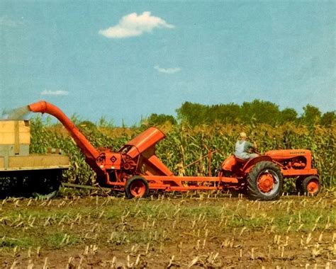 Allis Chalmers 1 Row Silage Chopper Pulled By A Ac45 Antique Tractors