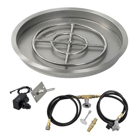 Don't forget to add lava rock or fire glass to your fire pit gas ring purchase. American Fire Glass 25 in. Round Stainless Steel Drop-In ...