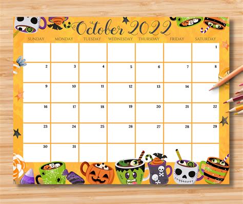 October 2022 Fillable Calendar