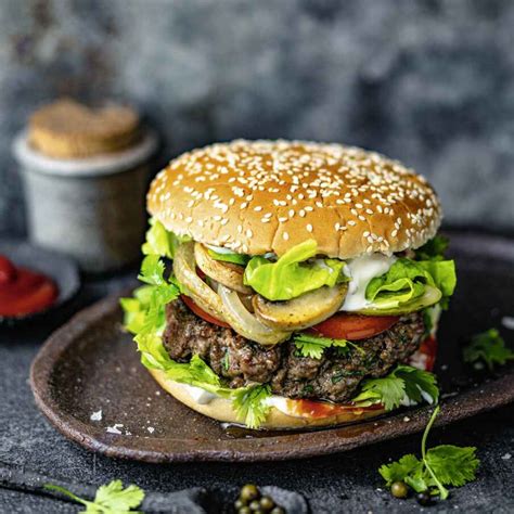 Wildburger Mit Koriandergrün Rezept Küchengötter
