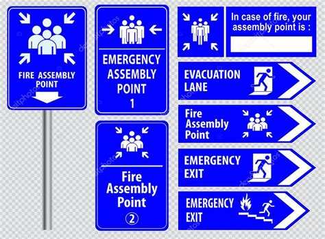 Set Of Emergency Exit Signs — Stock Vector © Coolvectormaker 81621030