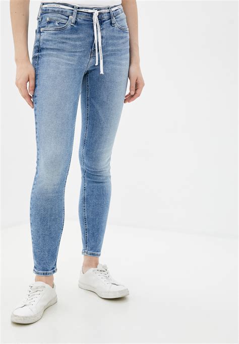 Джинсы Calvin Klein Jeans MID RISE SKINNY цвет голубой CA939EWJTHU1