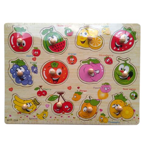 Wooden Puzzle Learning Fruits Planet X Online Toy Store For Kids