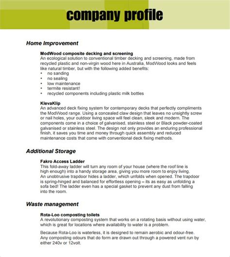 23 Company Profile Templates Word Pdfs Word Excel Templates