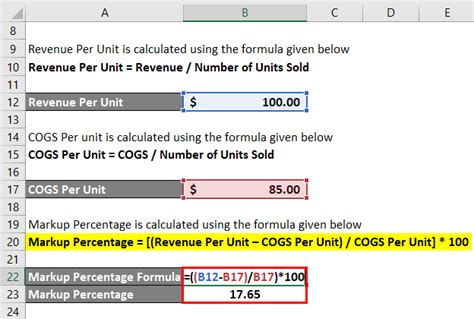 Whenever you invest money in any business you will be interested in calculating your profit and markup percentage. Markup Percentage Formula | Calculator (Excel Template)