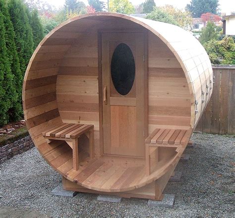 And to finish, a plan for an impromptu sauna you can just set up and enjoy whenever you need it. Cedar Barrel Sauna Kits and Outdoor Saunas - Forest Lumber ...