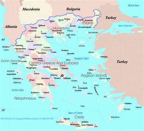 Map Of Greece Physical Map Of Greece