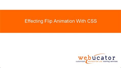 Effecting Flip Animation With CSS - YouTube