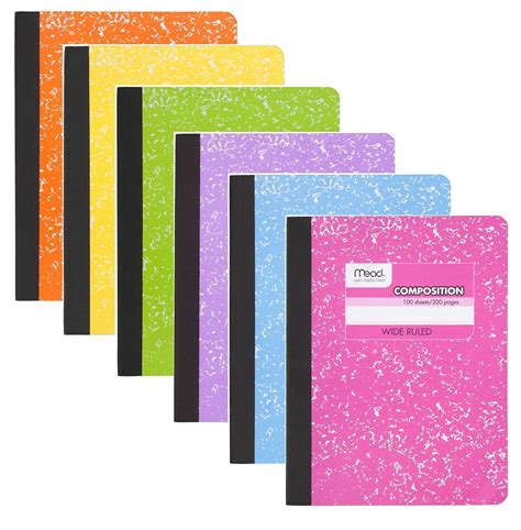 Buy Mead Composition Book 6 Pack Of Wide Ruled Composition S Wide