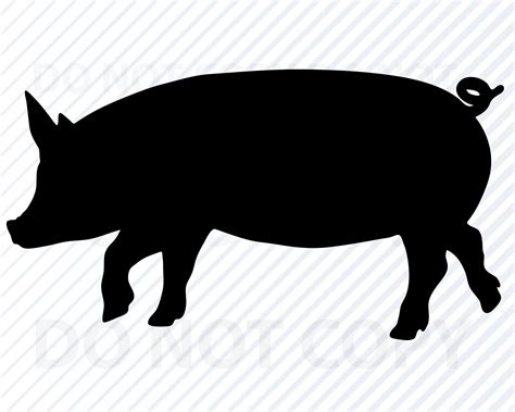 Instant Download Free Svg Cutting File Stencil Files For Cricut Pig Svg