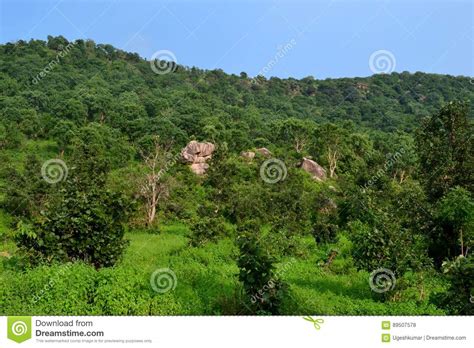 Beautiful Nature Landscape Vindhya Mountain Chitrakoot India Stock
