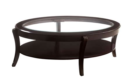 Oval coffee table,belifeglory round oval glass top coffee table modern tempered glass center table sofa side cocktail tables for living room 3.7 out of 5 stars 22 $90.99 $ 90. Furniture of America Espresso Baton Oval Glass Top Coffee ...
