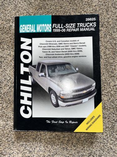 Gm Chilton Repair Manual 28625 Full Size Chevrolet And Gmc Trucks 1999