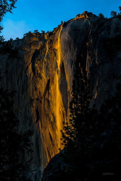 February Glow Horsetail Fall Yosemite National Park California Rpics