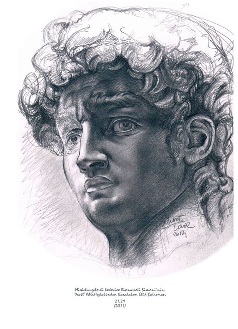 Michelangelo David Sketch Pencil