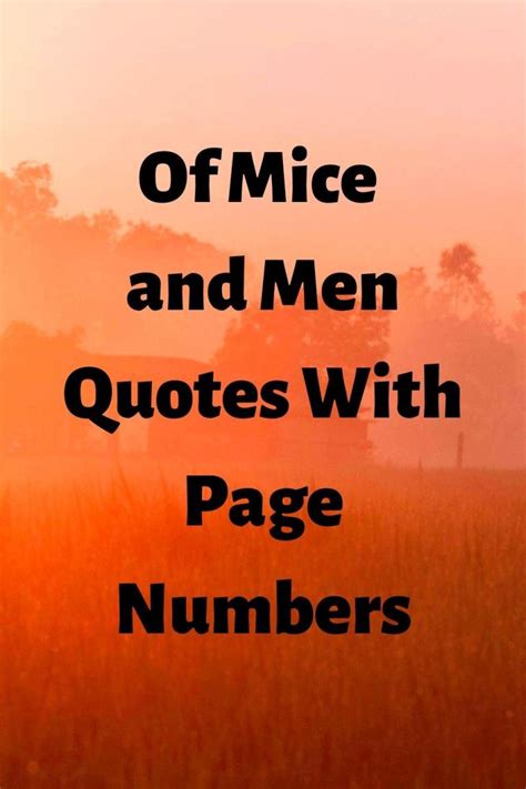 50 Of Mice And Men Quotes With Page Numbers Ageless Investing