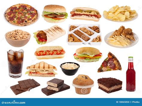 Fast Food And Snacks Collection Stock Photo Image 18065850
