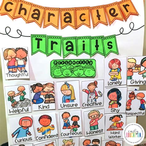 Character Traits Anchor Charts Emily Education