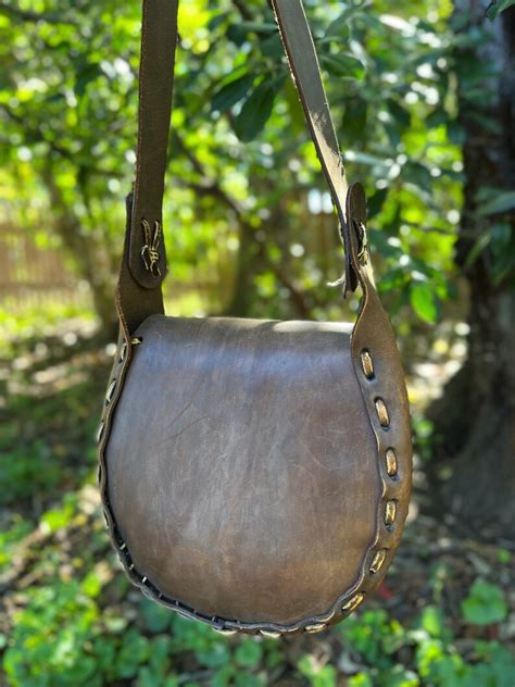Hand Tooled Leather Saddle Bag Womans Purse Vintage Boho Etsy