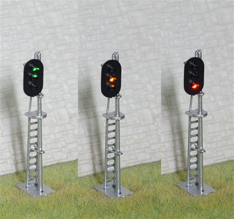 1 X Ho Scale Model Train Block Signals Railway Led Light 3 Aspect