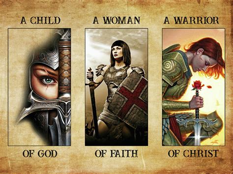 A Child Of God A Woman Of Faith A Warrior Of Christ Canvas Poster