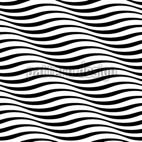 Zebra Waves Seamless Vector Pattern Design