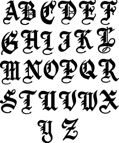 Single Old English Metal Letter Tattoo Lettering Fonts Tattoo Fonts