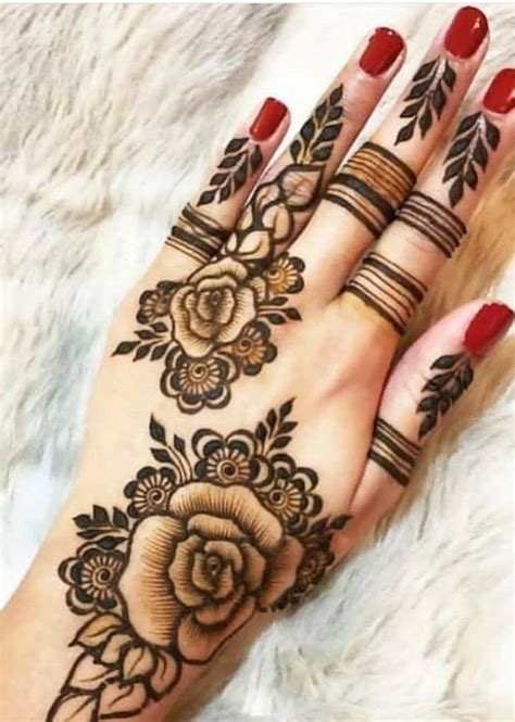 Simple Rose Flower Mehndi Design Best Flower Site