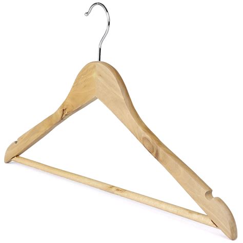 Wooden Economy Suit Hanger Natural Wood 44cm