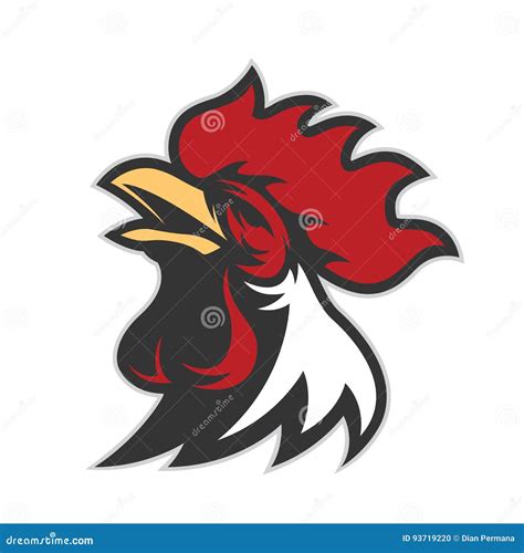 Chicken Rooster Head Mascot Stock Vector Illustration Of Mascot