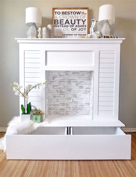 How To Make A Faux Fireplace Look Real How To Make A Movable Faux