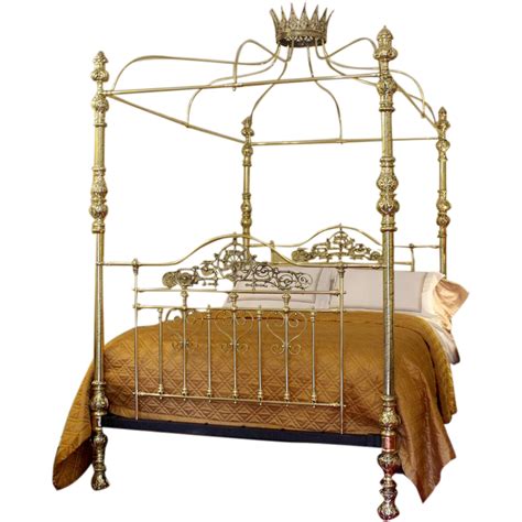 All Brass Crown And Canopy Four Poster Bed Canopy Bedroom Canopy
