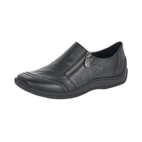 L1771 00 Black Leather Ladies Shoe