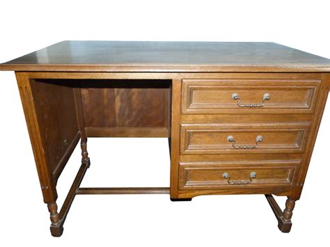 Desk Oakwood 70s Midcentury Original Antike Möbel