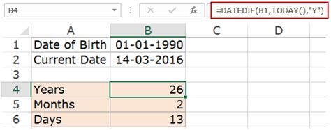 How To Calculate Age In Excel Using Date Of Birth