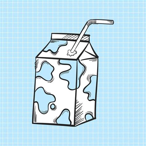 A Milk Carton With A Straw In It