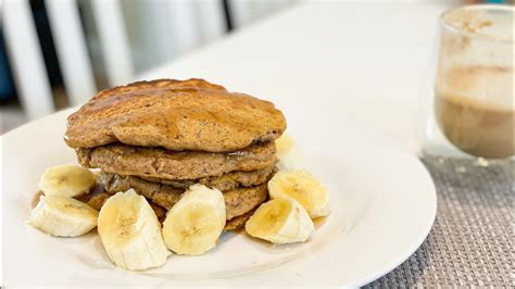 Healthy Banana Oat Protein Pancakes Vegan And Sugar Free Recipe Youtube