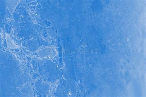 Blue Wall With Marble Pattern Stone Surface Texture Background Stock