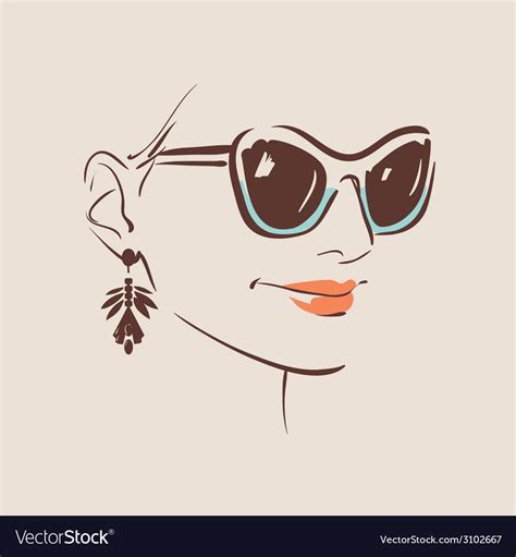 Female Sunglasses Vector Clipart