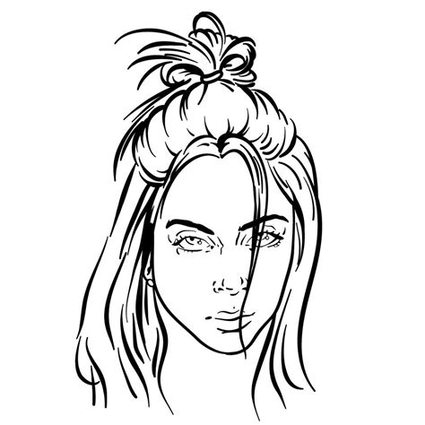 How To Draw Billie Eilish Sketchok Easy Drawing Guides