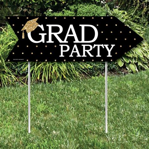 Graduation Party Arrows Double Sided Outdoor Yard Sign Etsy