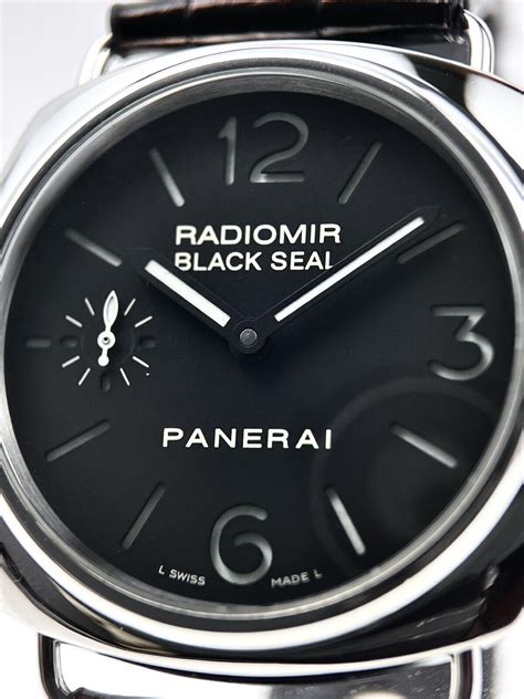 Panerai Radiomir Black Seal Pam00183 Stainless Leather Manual Wind Wat