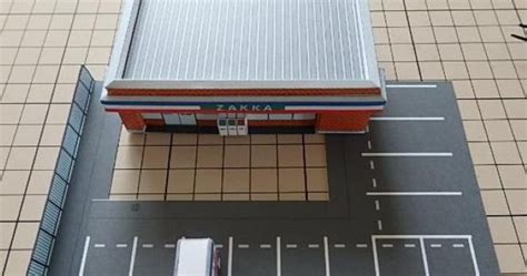 Papermau Zakka Convenience Store A Japanese Miniature Paper Model By