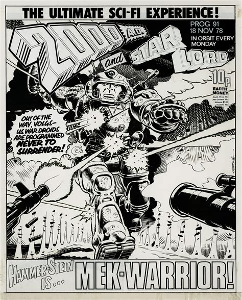 2000ad Prog 91 Cover Ro Busters Abc Warriors Dave Gibbons