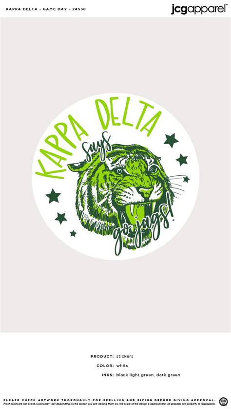 Kappa Delta Gameday Sticker And Button Sorority Gameday Sticker And