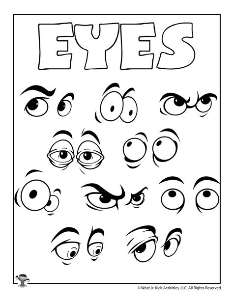 Eye Coloring Page For Kids - Eye Color Photos