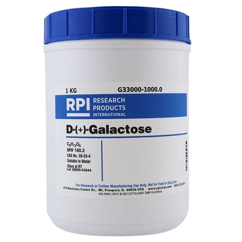 Rpi D Galactose 1 Kilogram Crystalline Powder ≥ 98 Purity