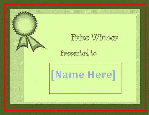 1st Place Winner Certificate Free Word Templates