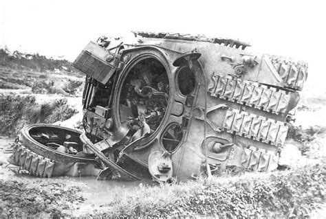 Usmc M4a3 Sherman Of The 6th Tank Battalion Destroyed By A Large Ied