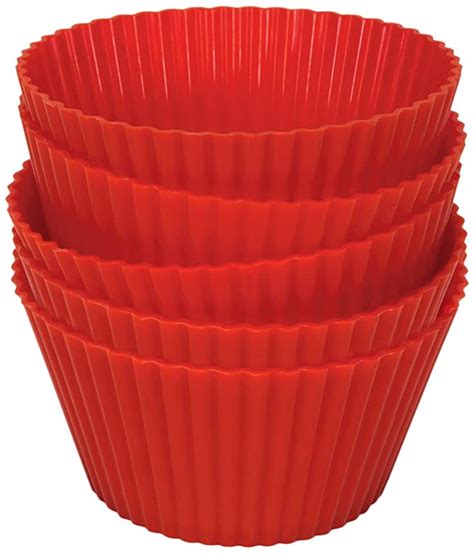 Philips Hd990900 Silicone Muffin Cups Reusable Airfryer Red Pack Of 5